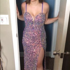 Jenny Rogan Violet Sequin Prom Dress